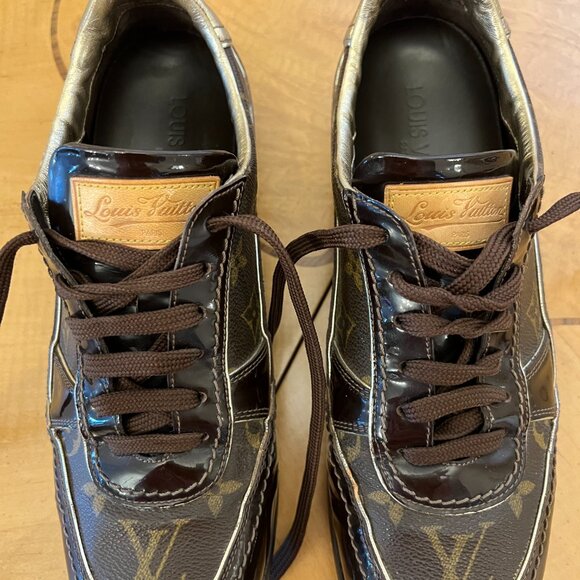 ✨ LOUIS VUITTON Monogram Patent Sneakers 👟🤎 EU 38.5 | Women’s 8 | 2006 RARE - Picture 6 of 8